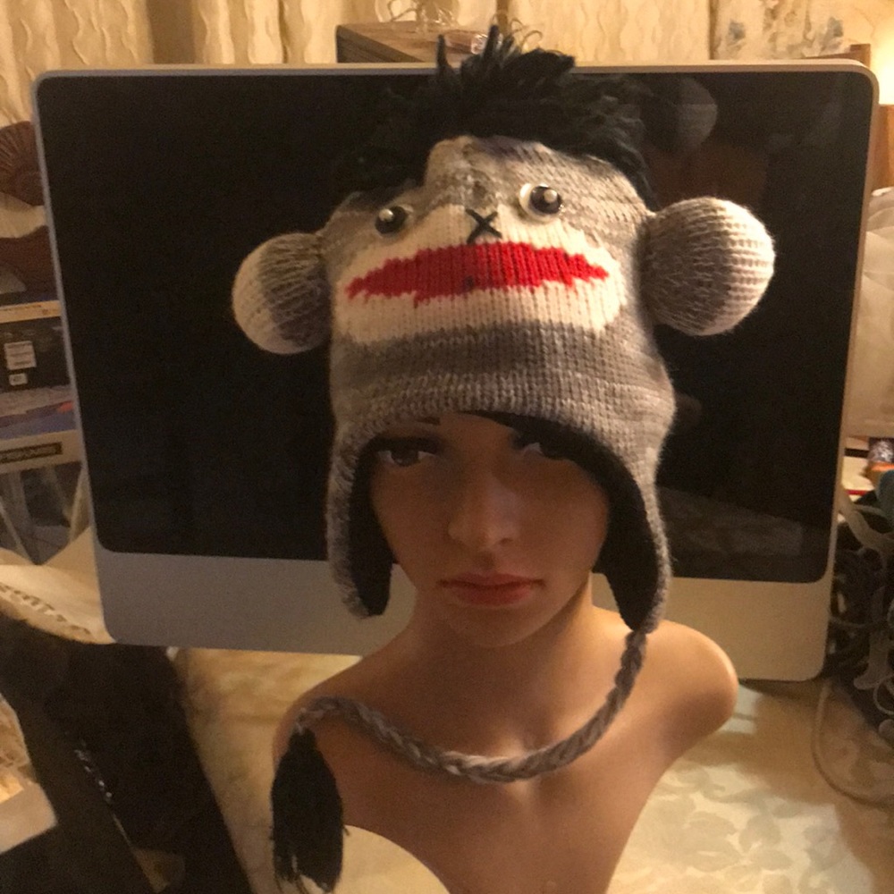 Curious George Knit Single Braid Cap
